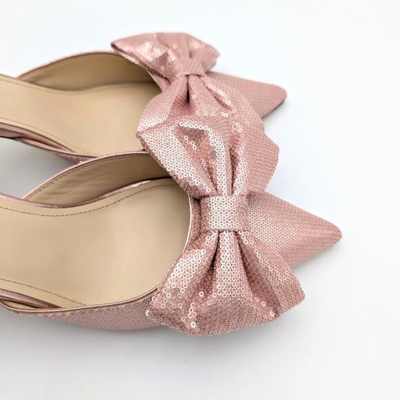 Dee Ocleppo Maldives Statin Bow Mule Pumps Women's Blush Size US9.5 EU40 - Picture 8 of 11